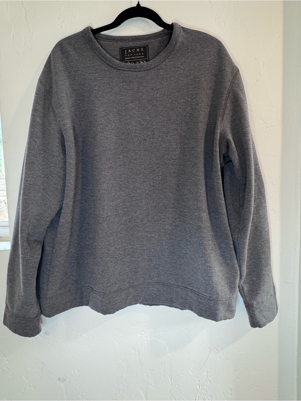 JACHS New York Crewneck Sweatshirt XL Gray Fleece Pullover Minimalist Casual